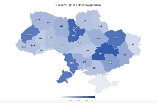 Число смертельных ДТП в Украине в 2020 году выросло почти на 15%